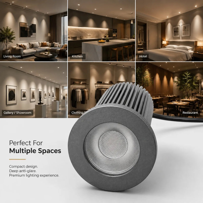 អំពូលភ្លើង LED JOYINLED 9W ម៉ូឌុលអំពូលភ្លើង Downlight អាចបន្ថយពន្លឺបាន 2800-6500K AC90-265V D50mm អំពូល LED ភ្លើងពិដានសម្រាប់ប្រើប្រាស់ក្នុងផ្ទះ