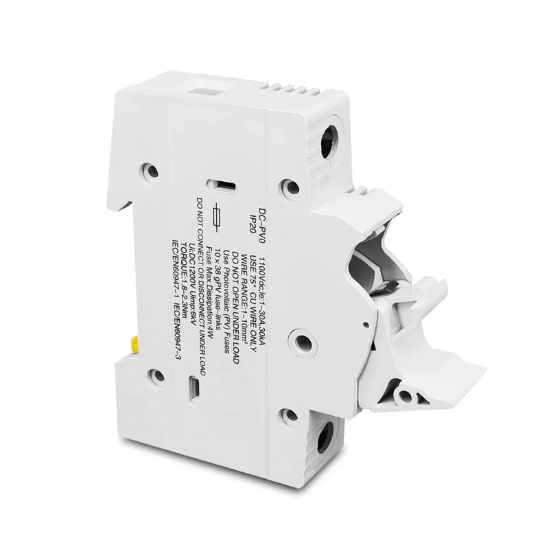 TOMZN 1P Solar PV Fuse Holders Suitable For 10*38mm PV Fuse Link Solar System Protection