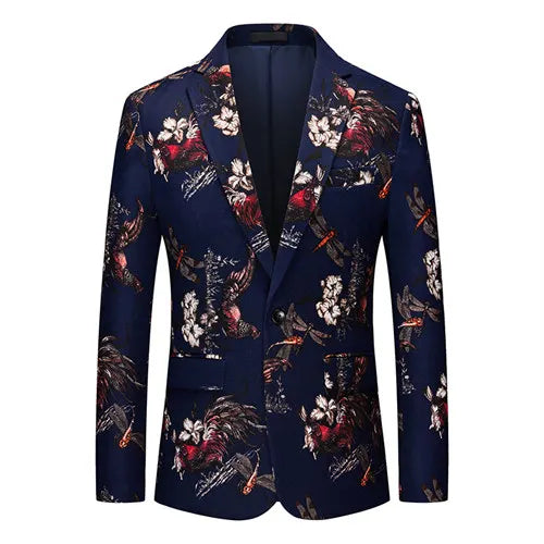 2026 New Men's Silver Sequin Suit Jacket, Fashion Slim Dress Coat, Wedding Party Print Jaqueta Gold Green Blue Terno Masculino.