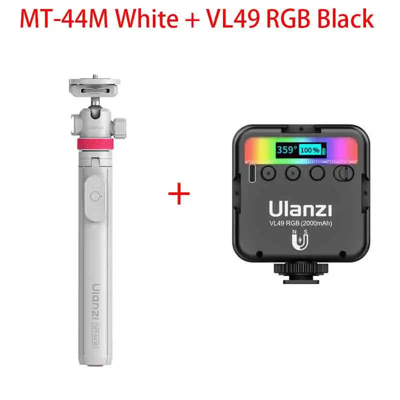ជើងទម្រកាមេរ៉ា Ulanzi MT-44M ទំហំ 1.49 ម៉ែត្រ Magsafe Tripod សម្រាប់ iPhone Android ស្មាតហ្វូនកាមេរ៉ា DSLR Selfie Stick ជាមួយក្បាលបាល់ 360° សម្រាប់ Vlog Live