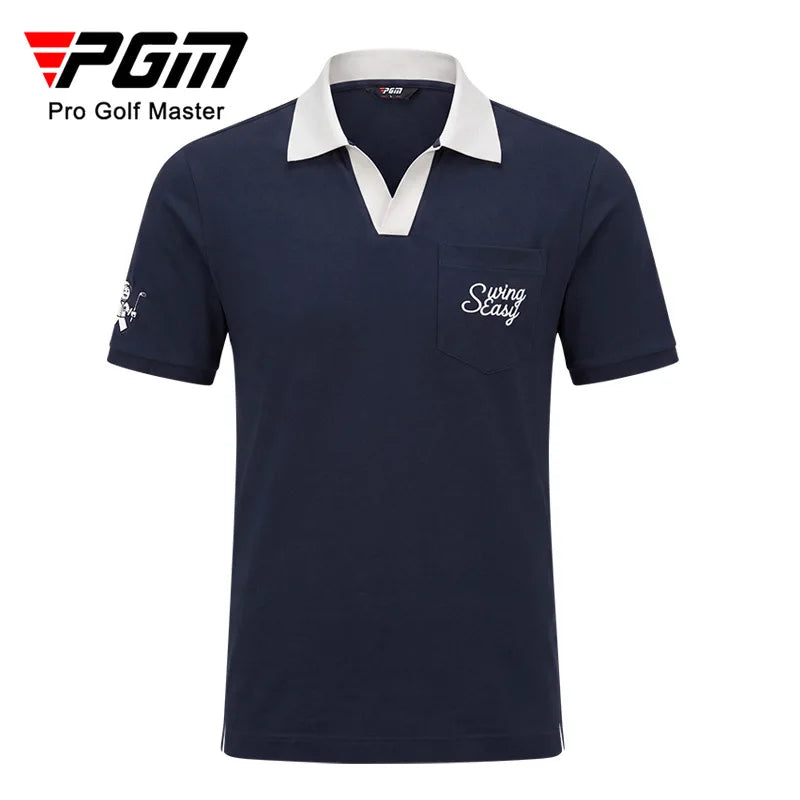 PGM Golf Men's Short Sleeve Polo Shirt Summer Breathable Collar Sports Top Clothing YF925