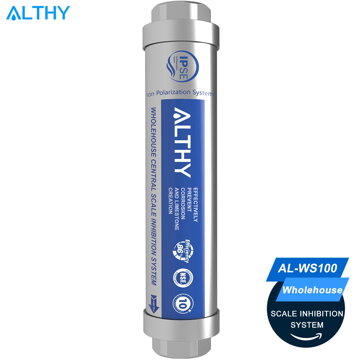 ALTHY AL-WS100 IPS Whole House Water Descaler Scale Inhibition Softener System Machine Anti Limescale Corrosion & Hard water WS100 CHINA