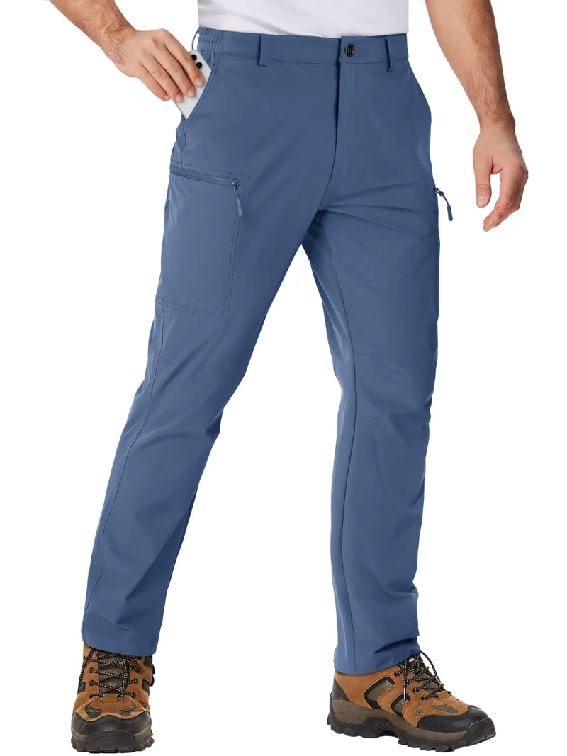TACVASEN Waterproof Lightweight Hiking Pants Mens Ripstop Quick Dry Cargo Work Pant Outdoor Trekking Hard-wearing Trousers Male