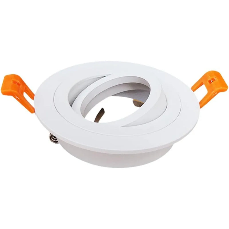 JOYINLED 1/10PCS Round LED Recessed Spotlight Frame GU10 MR16 Adjustable Downlight Housing Ceiling Trim White Black 70mm Cutout
