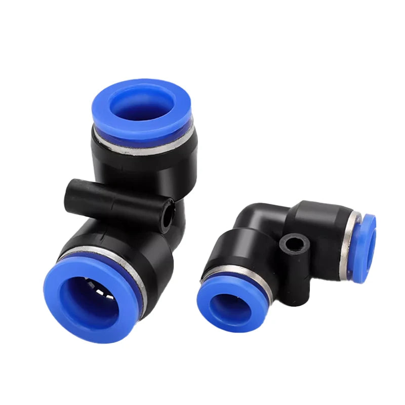 50/100/500/1000 Pcs Pneumatic Quick-Plug Connector PV-4/6/8/10/12/14/16 Right-Angle Elbow Connection Air Pressure PU Trachea