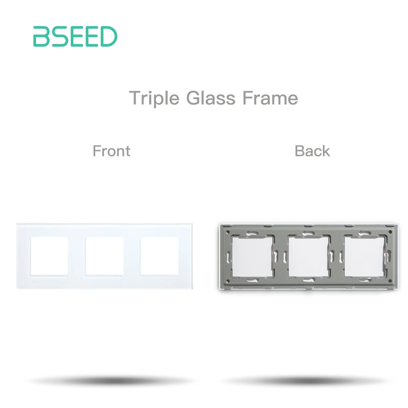 BSEED WIFI Touch Light Switch Part Glass Panel Only Smart Wifi Switch Function DIY Part EU Wifi Socket Outlets Parts