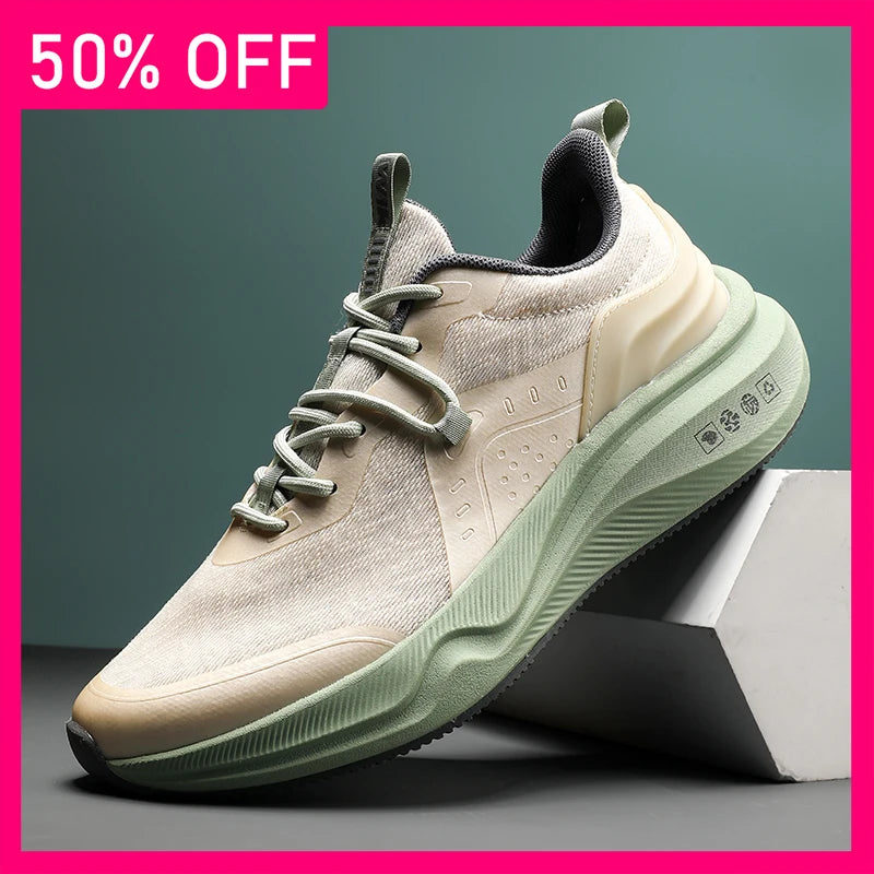 Mens Running Shoes 2026 New Breathe Cushioning Soft Bottom Anti Slip Round Outdoor Fitness Training Sneakers for Men