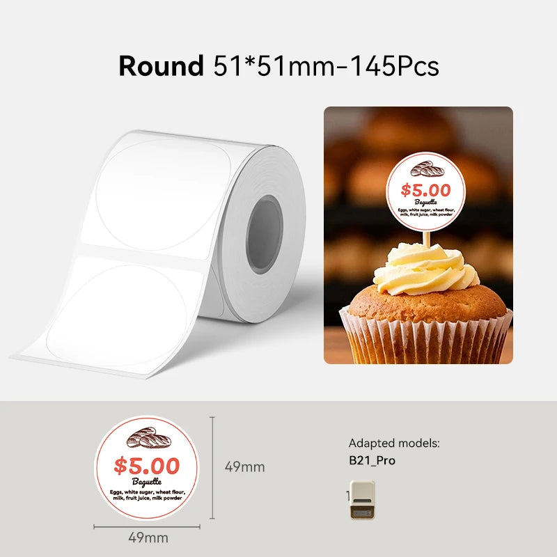 NiiMbot B21 Pro Thermal Printer Red Black Label Paper 300 DPI High-definition Printing Sticker for Warning Signs Supermarket