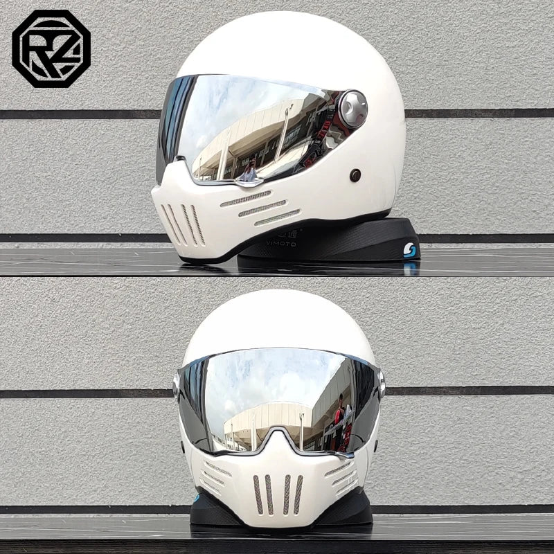 Retro motorcycle helmet ABS Light cruiser full coverage helmet for men and women DOT approved