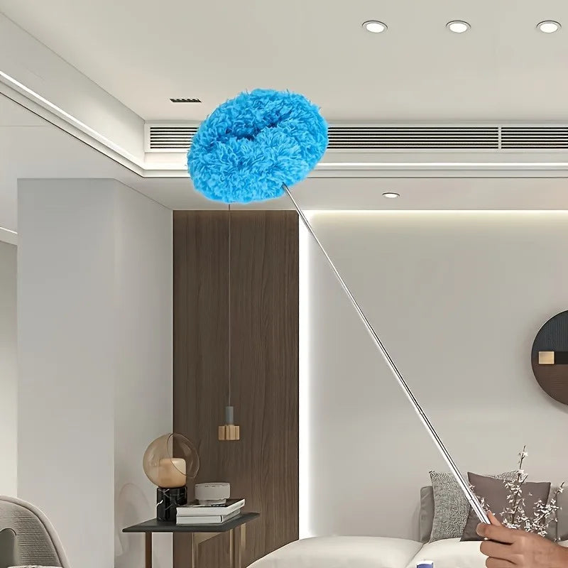 Long-Handled Microfiber Ceiling Fan Duster -Reusable,Cleaning Brush - Detachable Brush,Easy Cleaning, for High Ceilings,etc.