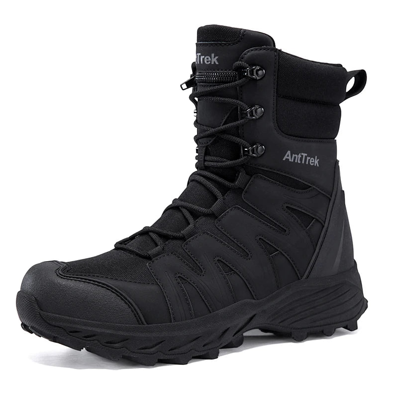 Men's High-Top Jungle Cross-Country Tactical Training Boots Four Season Breathable Anti-Slip Comfort Outdoor Hiking Combat Boots