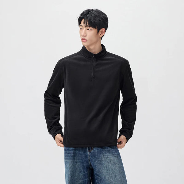 អាវយឺតប៉ាក់ Semir សម្រាប់បុរស ទម្ងន់ស្រាល ធ្វើពីរោមចៀមប៉ូល ពាក់កណ្ដាលអាវ 2026 ថ្មីសម្រាប់ពាក់ប្រចាំថ្ងៃ រដូវរងា រចនាប័ទ្មធម្មតា សម្រាប់អាកាសធាតុត្រជាក់