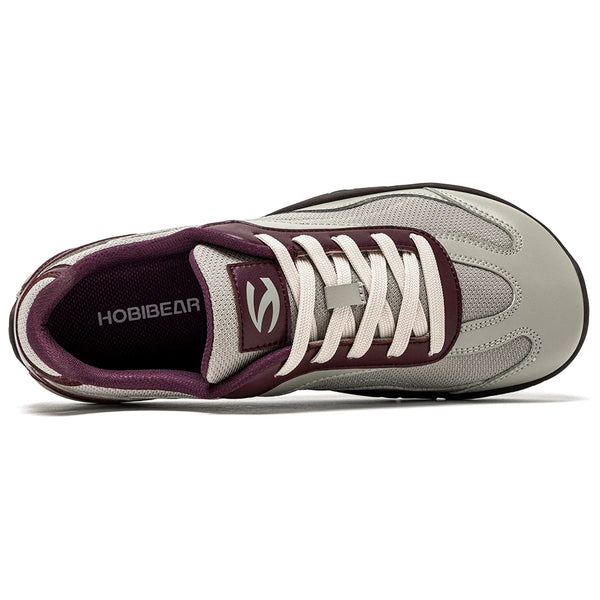 HOBIBEAR Barefoot Hiking Shoes Unisex Wide Width Trail Running Sneakers Zero Drop Artificial Leather Retro Walking Shoes