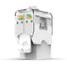 CAT5E CAT6 CAT5e Tool-Less RJ45 UTP Keystone Jack, ZoeRax No Punch-Down Tool Required Module Coupler CAT6A White
