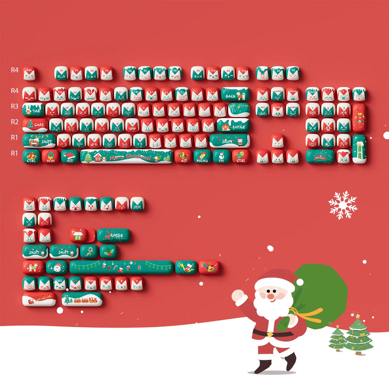 Akko Original Cute Theme MOG/MOA/MAO Profile PBT Keycap Set 5-side Dye-sub ANSI/ISO Layout Girl Keycaps Gift Round Bun Mushroom