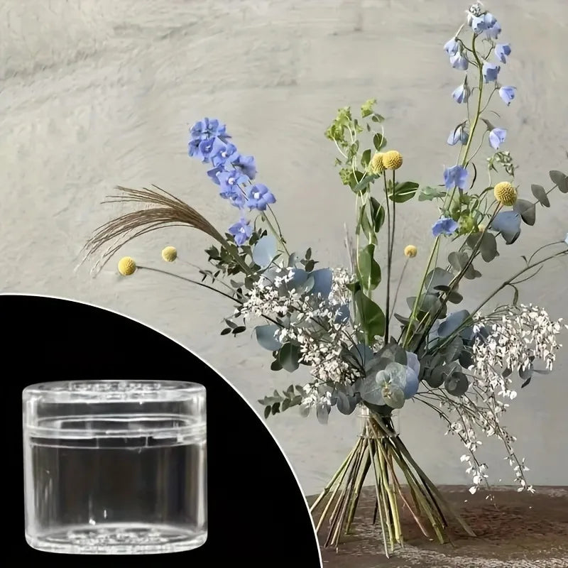 2pcs Spiral Flower Stem Holders, Transparent Plastic Flower Arrangement Holder Compatible with Large and Small Flower Stems.