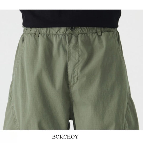2026 Spring Summer New Straight Multi-pockets Cargo Pant for Men Comfort Cotton Drawstring Pants GF261233