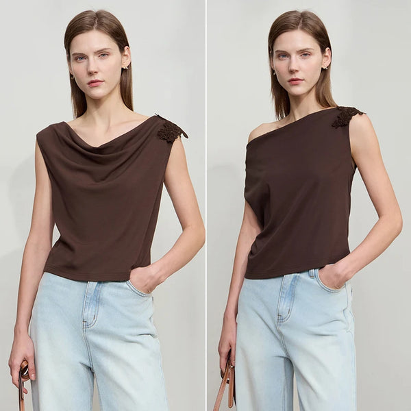 អាវយឺត Amii Minimalist Casual សម្រាប់នារី រដូវក្តៅ ឆ្នាំ២០២៥ អាវក្រៅការិយាល័យថ្មី ដៃវែង ដៃខ្លី កអាវធំ 12522154