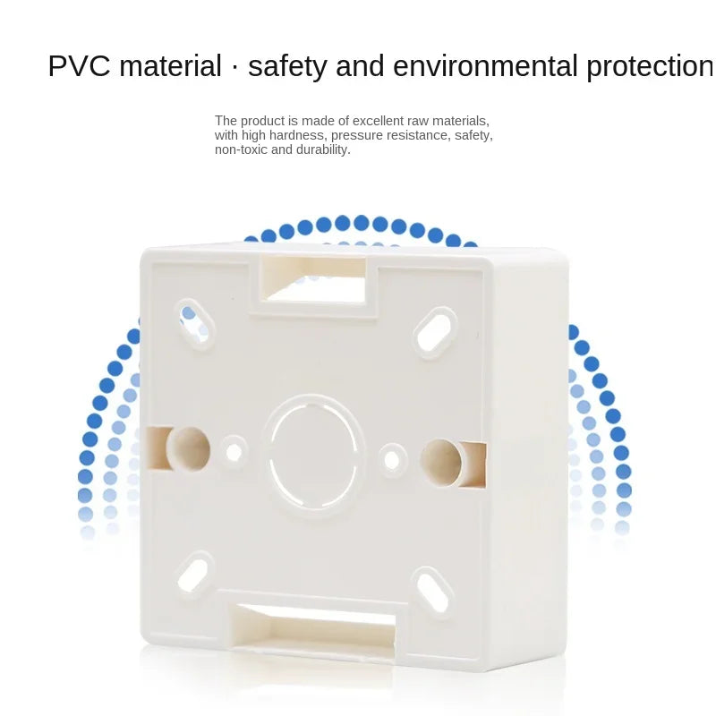 External Switch Socket Accessories Mounting Box for 86mm* 86mm Standard Switch and Socket Mounting Box for Any Wall Location