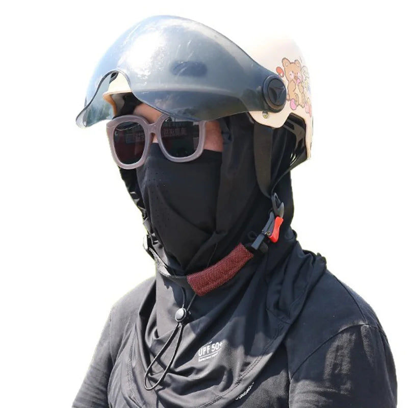 SEAMETAL Men Women Full Face Mask Breathable Long Neck Covers UV Protection Hat for Outdoor Hiking Motorcycle Fishing Accessorie