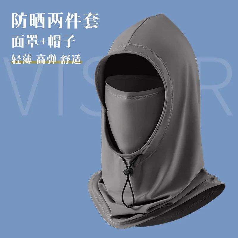 1pc Unisex Sunshade hat,4 Seasons Available Summer with Cool Head Scarf, Mask Face Neck Full Hood Hat Outdoor Leisure Hat.