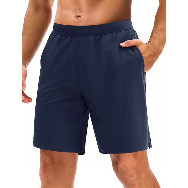 TACVASEN Men's UPF 50+ Athletic Running Shorts 8 inches Quick Dry Lightweight Workout Gym Sports Hiking Shorts with 3 Pockets