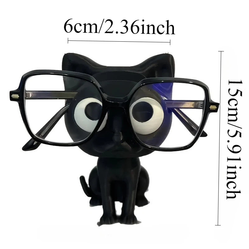 1/2Pcs 3D Printed Cat Glasses Holder -Cute Plastic Desk Organizer with Glasses Stand, Display Ornament & Glasses Storage Rack.