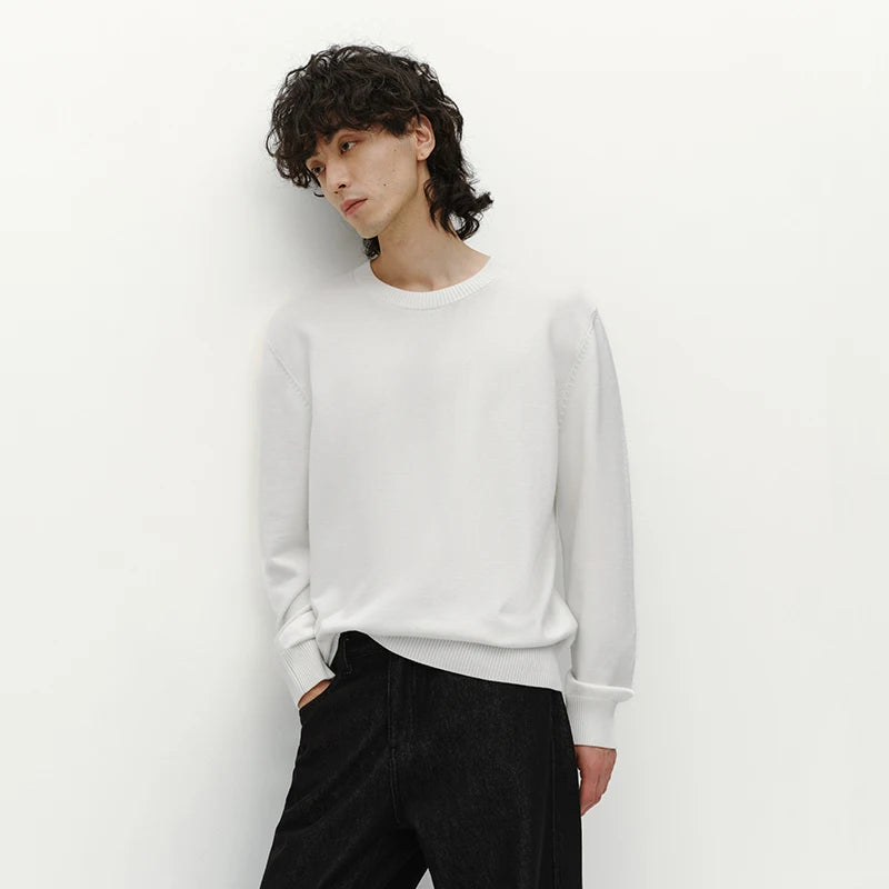 Semir Men Sweater Thermal Warmth Antistatic Fabric Knit Texture Layering Essential Soft Touch 2026 Winter Everyday Style