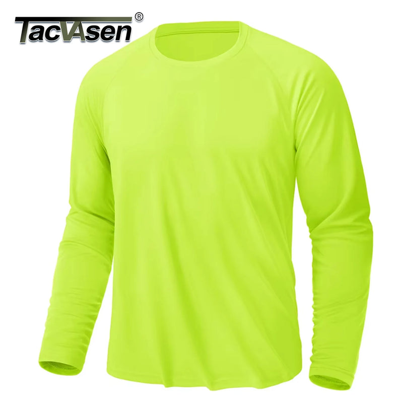 TACVASEN UPF 50+ Sun Protection T-shirts Men's Quick Dry Long Sleeve Athlectic T Shirts Performance Sports T-shirts Tee Tops