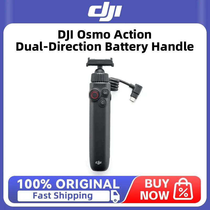 DJI Osmo Action Dual-Direction Battery Handle Built-in 4900 mAh battery provides long-lasting power for DJI Osmo Action 6