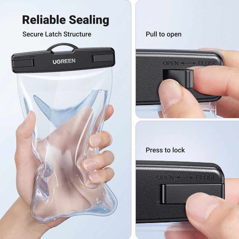 UGREEN 7.2 inch IPX8 Waterproof Phone Case Bag For iPhone 16 15 14 13 12 Pro Max Samsung Universal Swimming Protective Pouch Bag