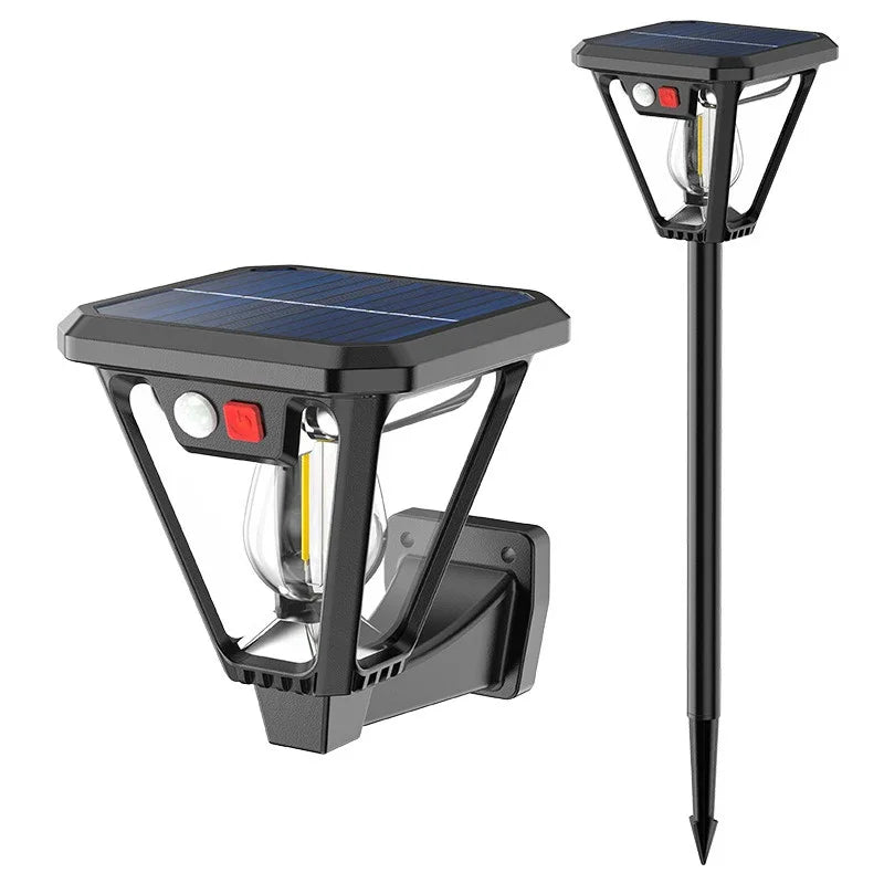 1/4 Pcs Solar Motion Sensor Light Outdoor Waterproof Lighting Dual Purpose Lawn Lamp and Wall Sconce for Garden or Porch