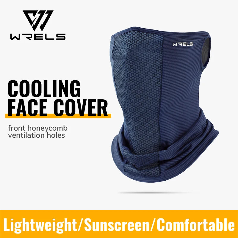 WRELS Neck Gaiter UV Protection Face Mask UPF 50+ Cooling Ear Hook Scarf Bandana Summer Cycling Fishing Outdoor Tactical Mask