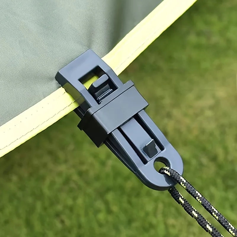 5/10pcs Windproof Outdoor Tent Clips - Heavy-Duty Plastic Safety Clips with Secure Grip, 5x faster Fastening for Camping Tarp