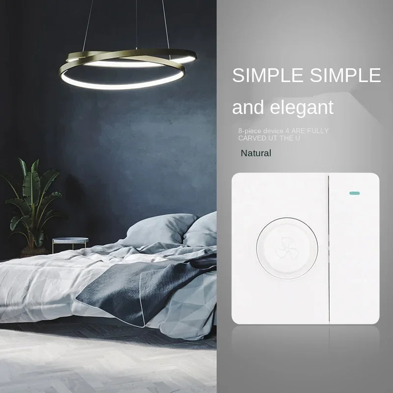Fan electric fan stepless speed regulation with switch panel, ceiling fan governor, 1gang1way with speed regulation switch