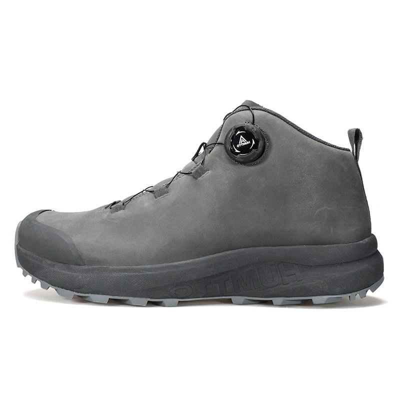HUMTTO Outdoor Boots for Men Genuine Leather Hiking Shoes Non-slip Camping Trekking Men's Sports Shoes Winter Safety Sneakers