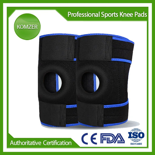 KOMZER Sport Knee Brace with Side Stabilizers & Patella Gel Pads, Knee Meniscus Protection for Running, Basketball - Universal