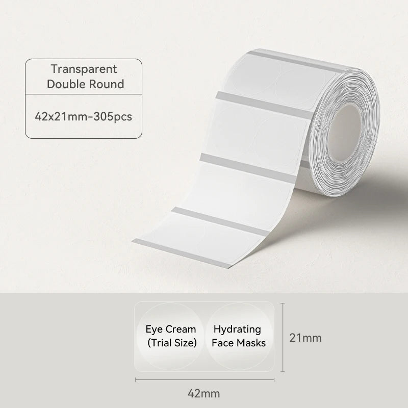 3 Rolls NIIMBOT B21 B3S B1 B31 Thermal Label Clothing Price Food Self-adhesive Tag Waterproof Smart Office Pocket Printer Label