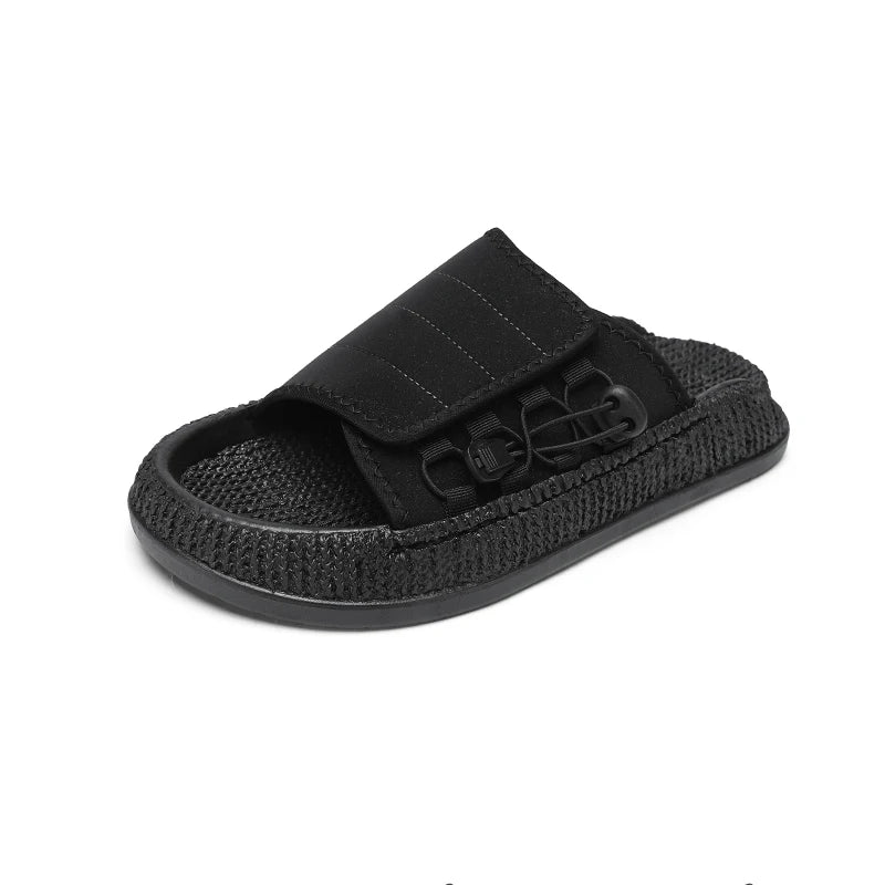 Men's slip on casual slippers summer breathable lightweight outdoor beach shoe soft sole non slip comfort youth fashion slippers