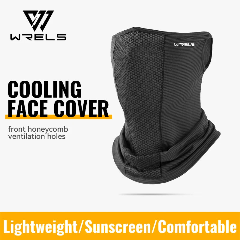 WRELS Neck Gaiter UV Protection Face Mask UPF 50+ Cooling Ear Hook Scarf Bandana Summer Cycling Fishing Outdoor Tactical Mask