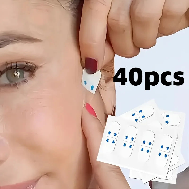 40Pcs Invisible Face Lifting Tape Waterproof Transparent Patch Firm Skin Remove Double Chin Neck Lifting Beauty Tool.
