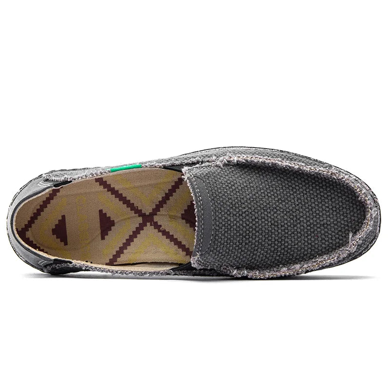 Summer Mens Canvas Slip On Shoes Men Flat Casual Shoes Comfortable Breathable Big Size 47 48 49