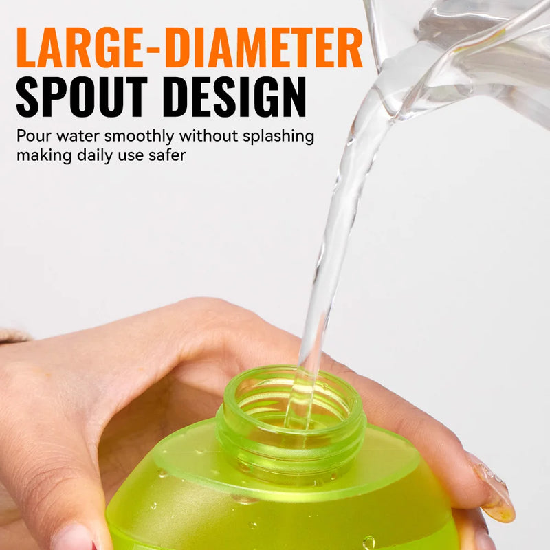 WRELS Soft Flask BPA Free TPU Collapsible Water Bottle Lightweight Foldable Hydration Bottle Wide Mouth Running Squeeze Bottle