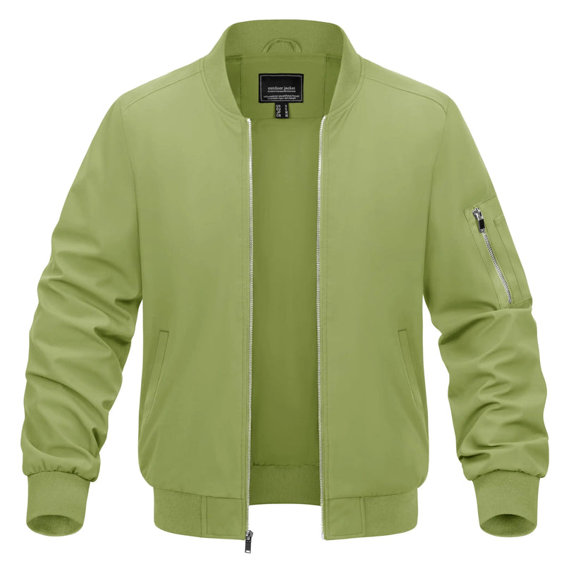TACVASEN Spring Baseballl Jackets Mens Windbreaker Hiking Trekking Fishing Jackets Outdoor Full Zip Casual Coats Outwear Tops