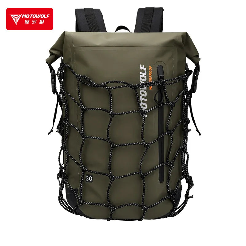 កាបូបស្ពាយម៉ូតូ Motowolf សម្រាប់បុរស និងស្ត្រី កាបូបការពារទឹក កាបូបស្ពាយមួកសុវត្ថិភាពសម្រាប់អ្នកបើកបរ កាបូបធ្វើដំណើរឆ្លុះបញ្ចាំងពីមួកសុវត្ថិភាពសម្រាប់ម៉ូតូ