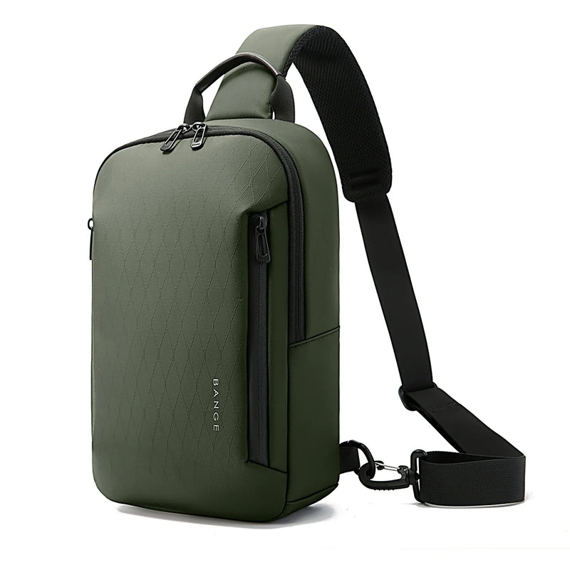 BANGE Lightweight Chest Bag Men Satchel Shoulder Bag Waterproof Sling Bag Oxford Cloth Small Casual Bag Crossbody Bag for Men