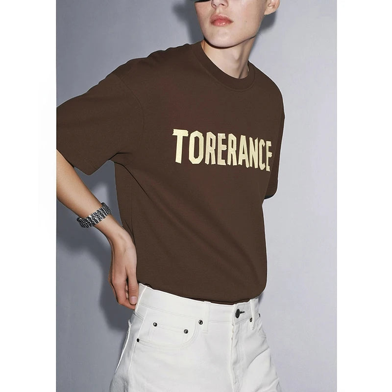 Amii Short Sleeve T-shirt 2026 Summer New Round Neck Letter Printted Cotton T-shirt Women's Loose Casual Tee Tops 12621088