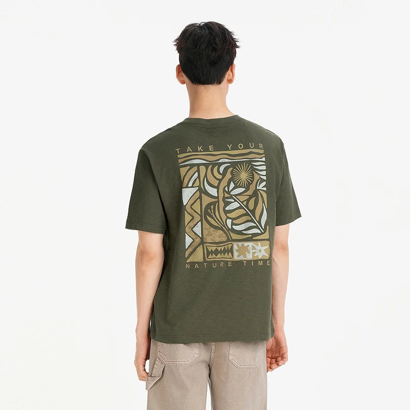Semir Mens Tshirt 2026 Pure Cotton Knitted Artistic Printed Comfortable Casual Style Soft Daily Wear