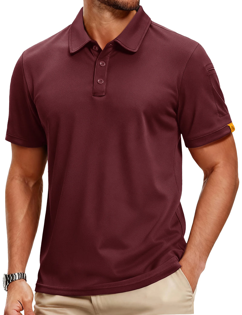 TACVASEN Men's Polo Shirts Short Sleeve Golf Collared Moisture Wicking Athletic Performance Casual UPF 50+ Polos Lightweight