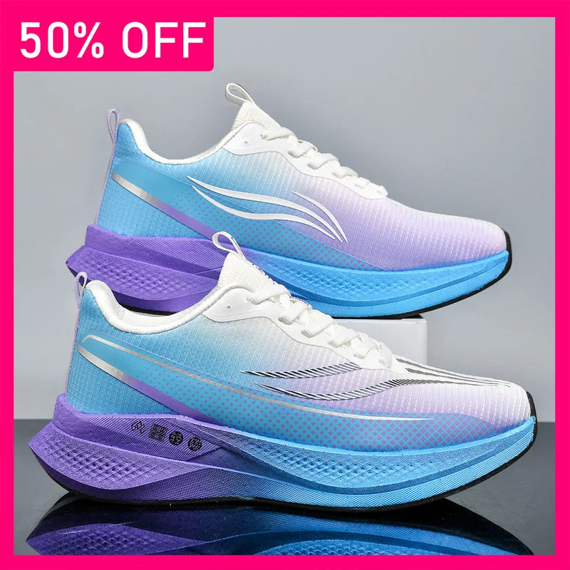 Unisex Sports Shoes Trendy Mesh Breathable Soft Thick Soled Non Slip Fitness Shoes 2026 New Outdoor Running Shoes for Men